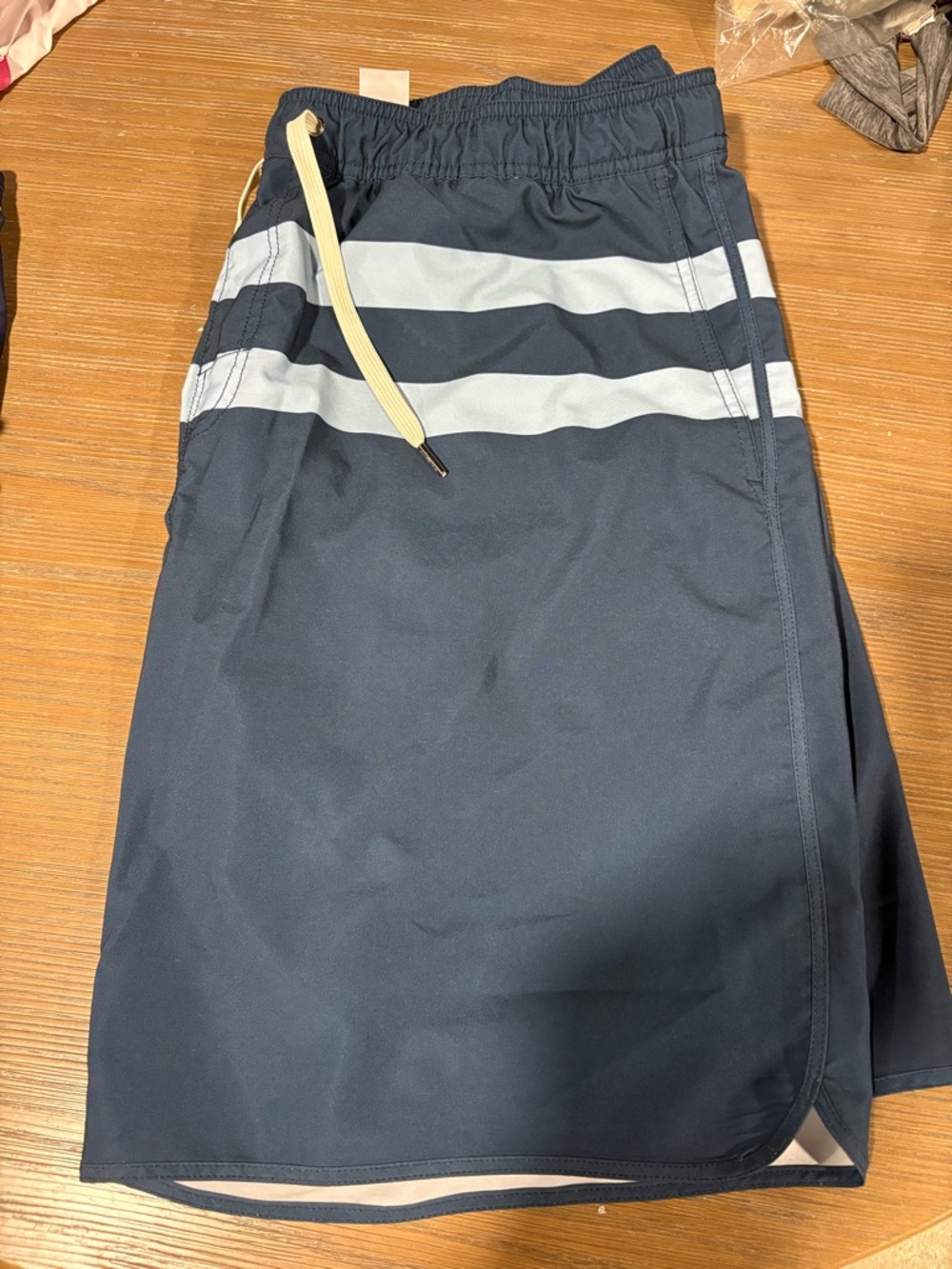 Fair Harbor Navy Swim Shorts with Grey Inner Lining